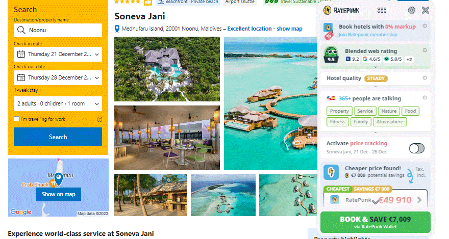 Soneva Jani - luxury getaways for winter- with ratepunk you can save thousands 