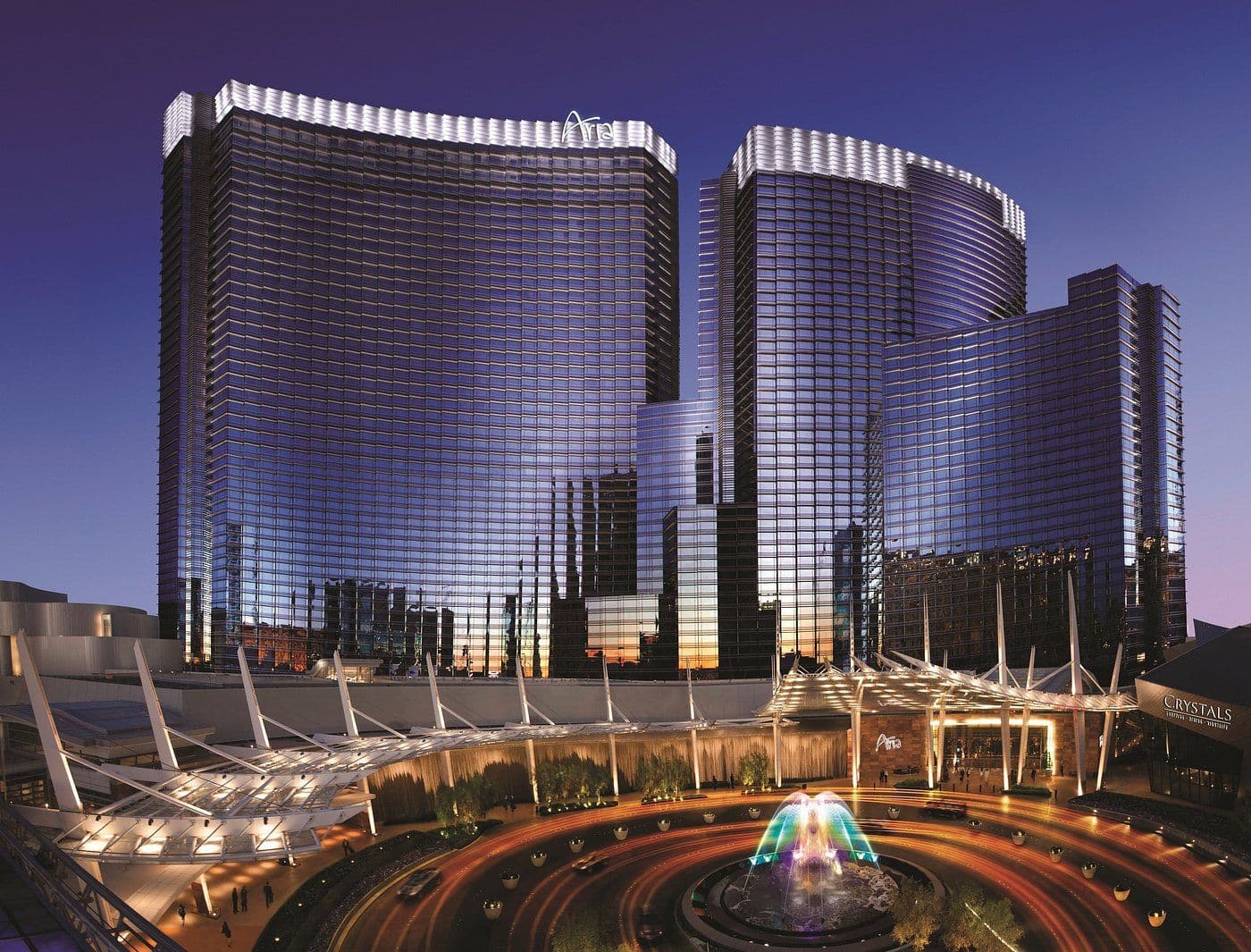 Aria Resort & Casino at night