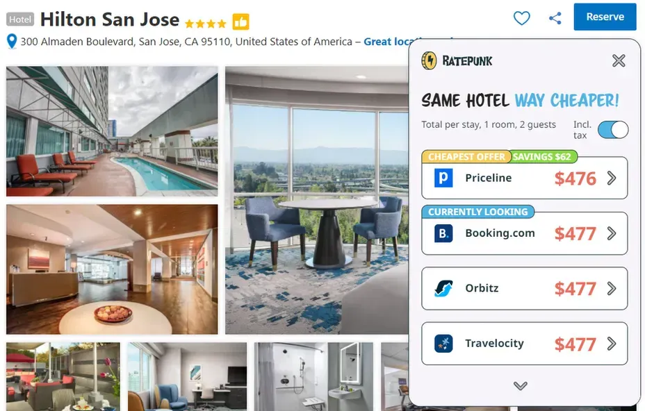 Hotel Günstig Buchen Tipps - Hilton San Jose - RatePunk