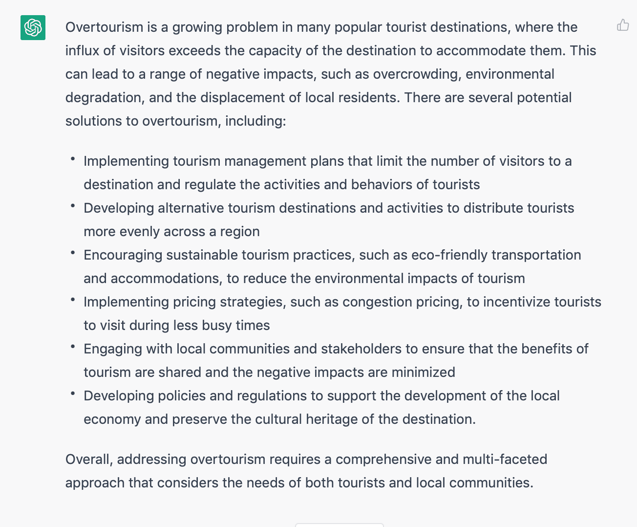 What are solutions to Overtourism in destinations?