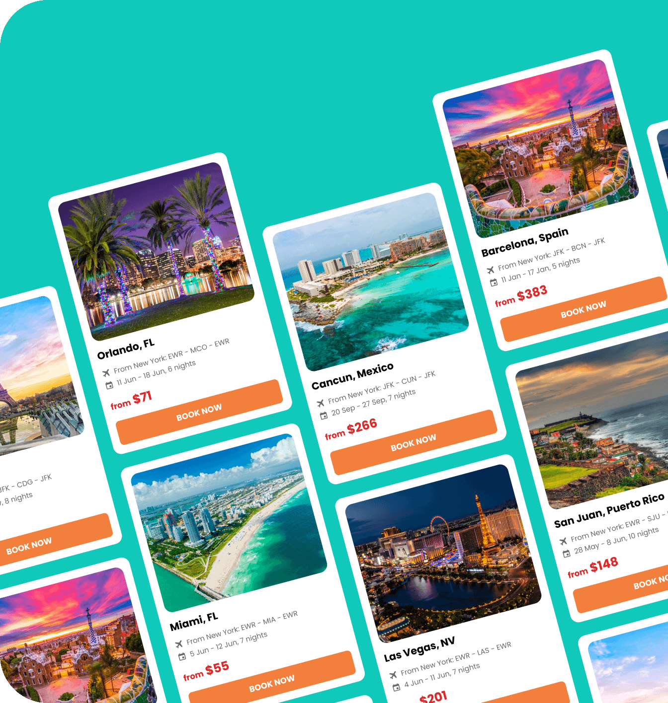 Image of flight deal cards