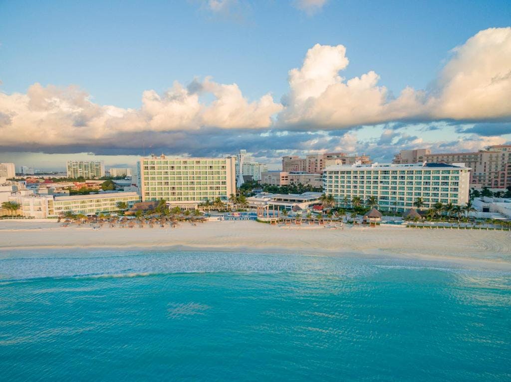 a far view of the Krystal Cancun hotel