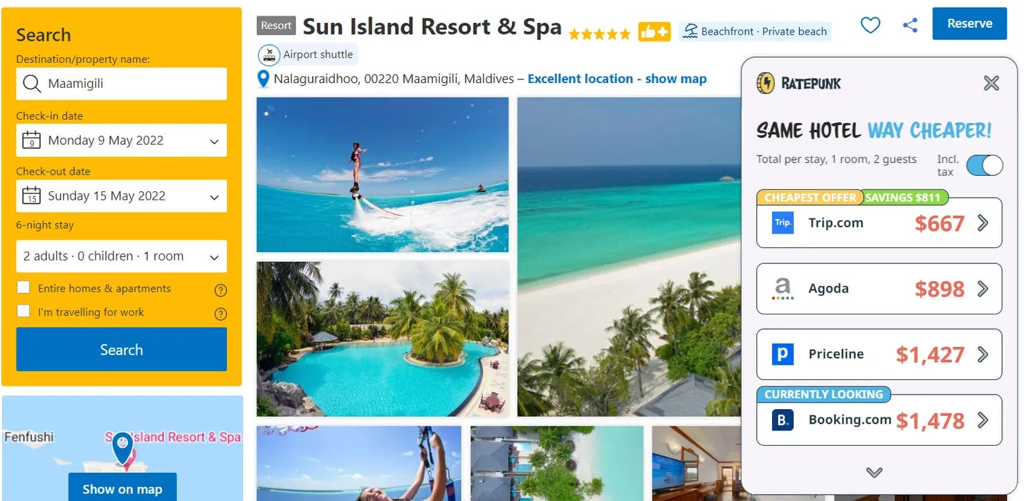 Hotel deal for Sun Island Resort & Spa in Maldives