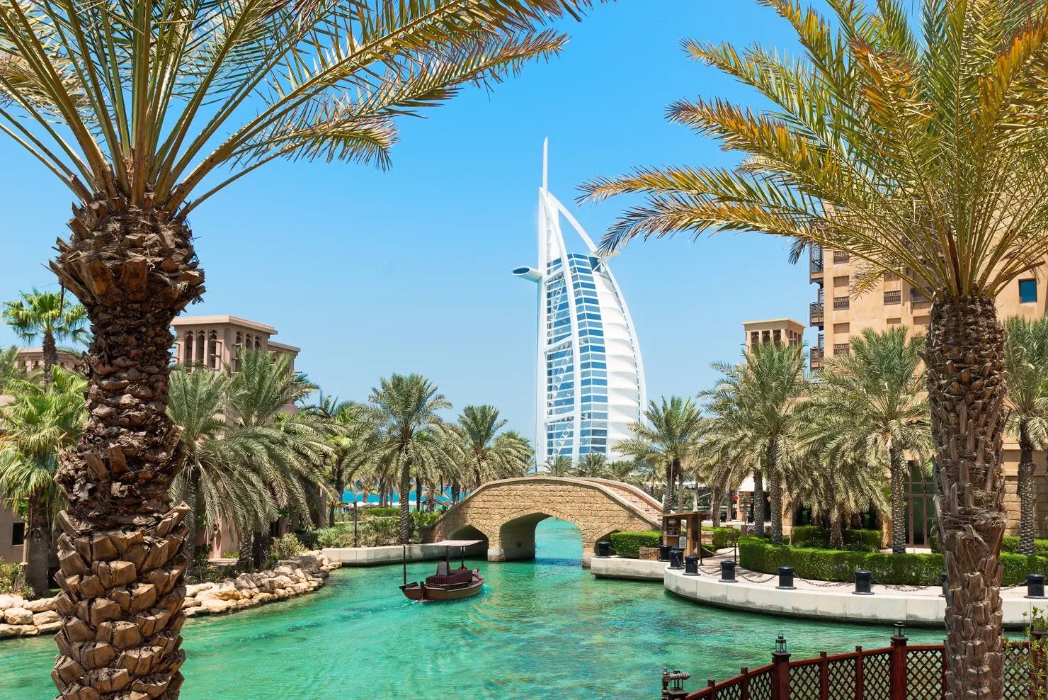 The world's first 7-star luxury hotel Burj Al Arab "Tower of the Arabs" in Madinat Jumeirah, Dubai, UAE