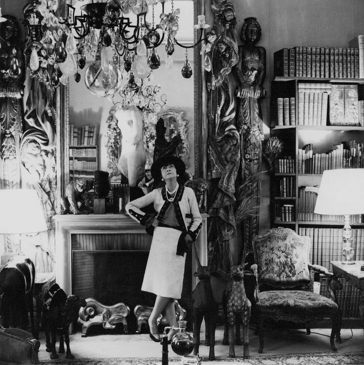 Coco Chanel in her apartment - hotel room at the Ritz in Paris, France