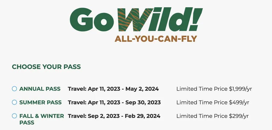 Go Wild All You Can Fly Frontier Pass print screen RatePunk