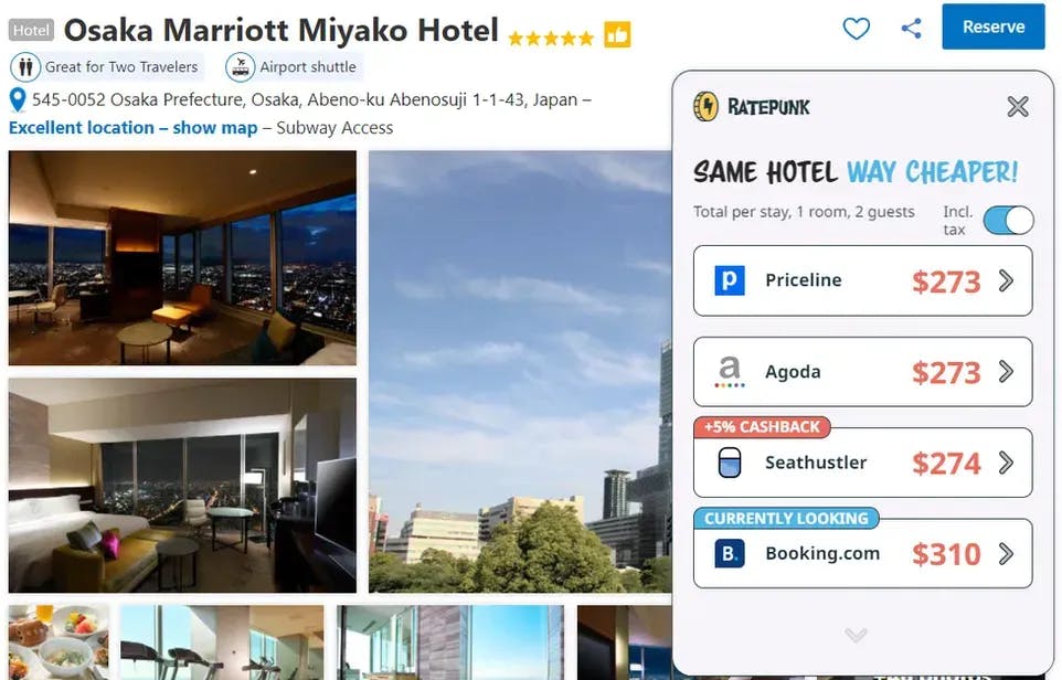 Hotel Günstig Buchen Tipps  - Osaka Marriot Miyako Hotel - RatePunk