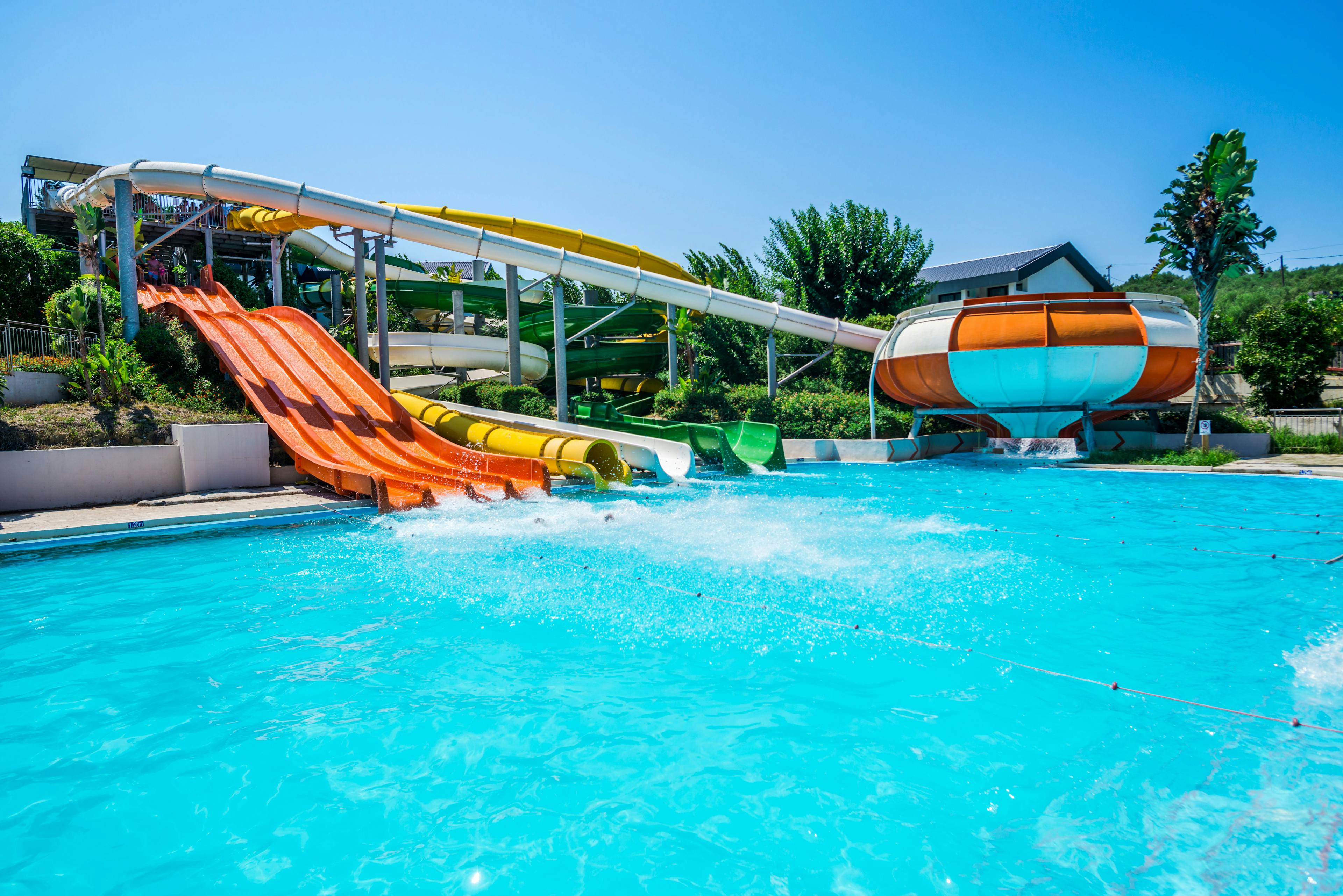 5 colorful slides of the Tsilivi waterpark