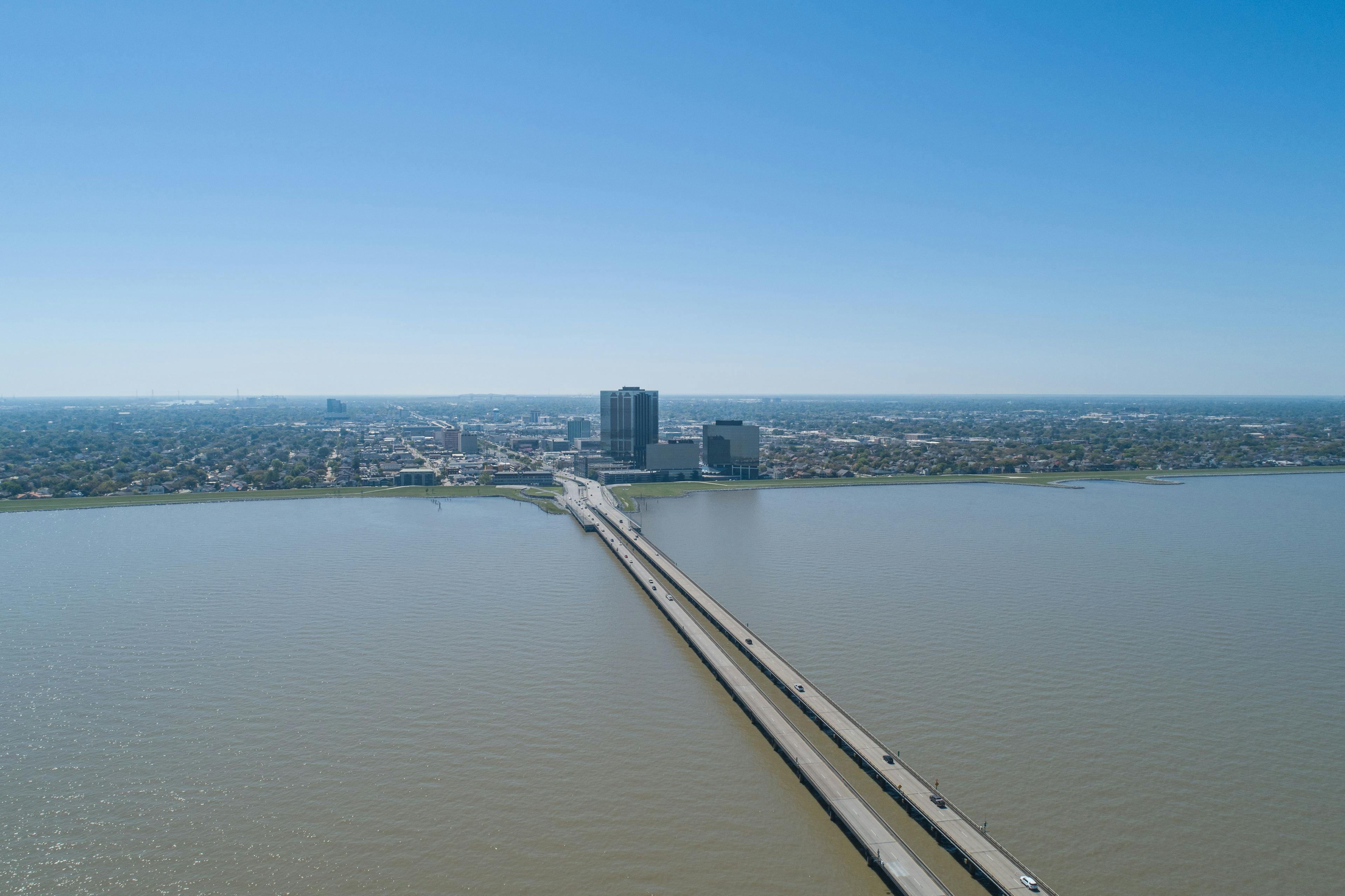 Aerial Drone Photography of the Lake Pontchartrain Causeway