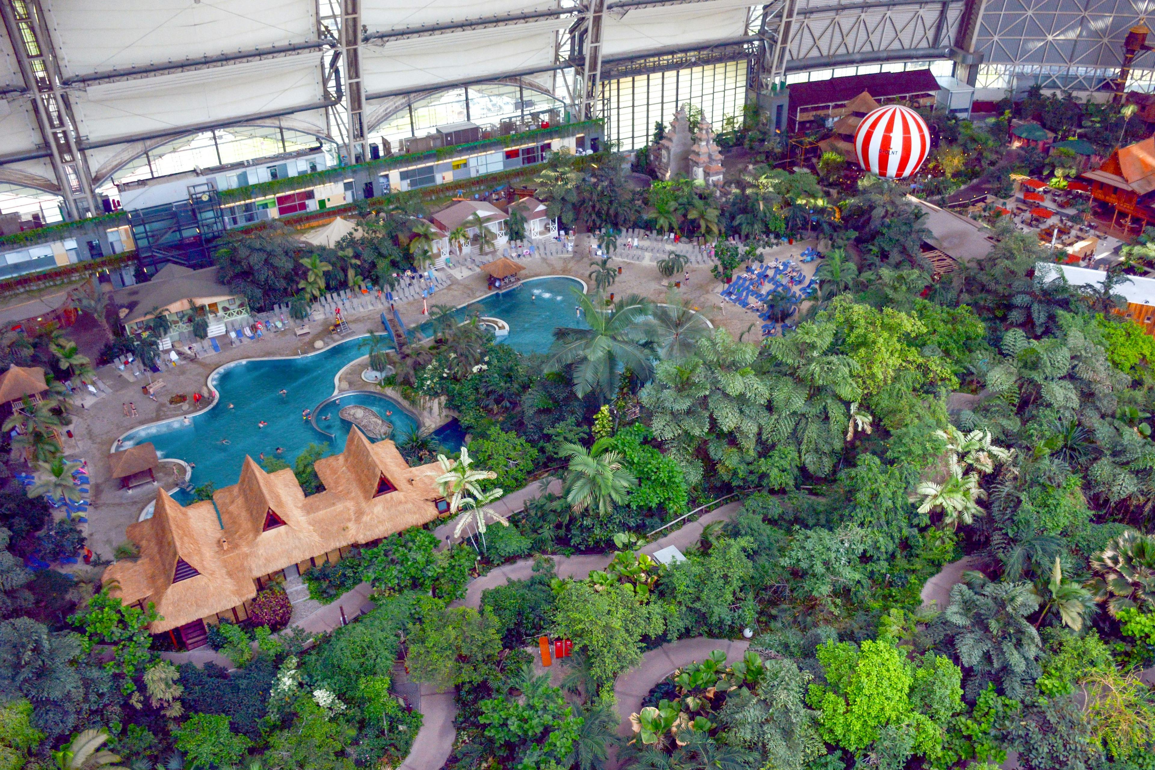 Tropical Islands Resort aqua park from above