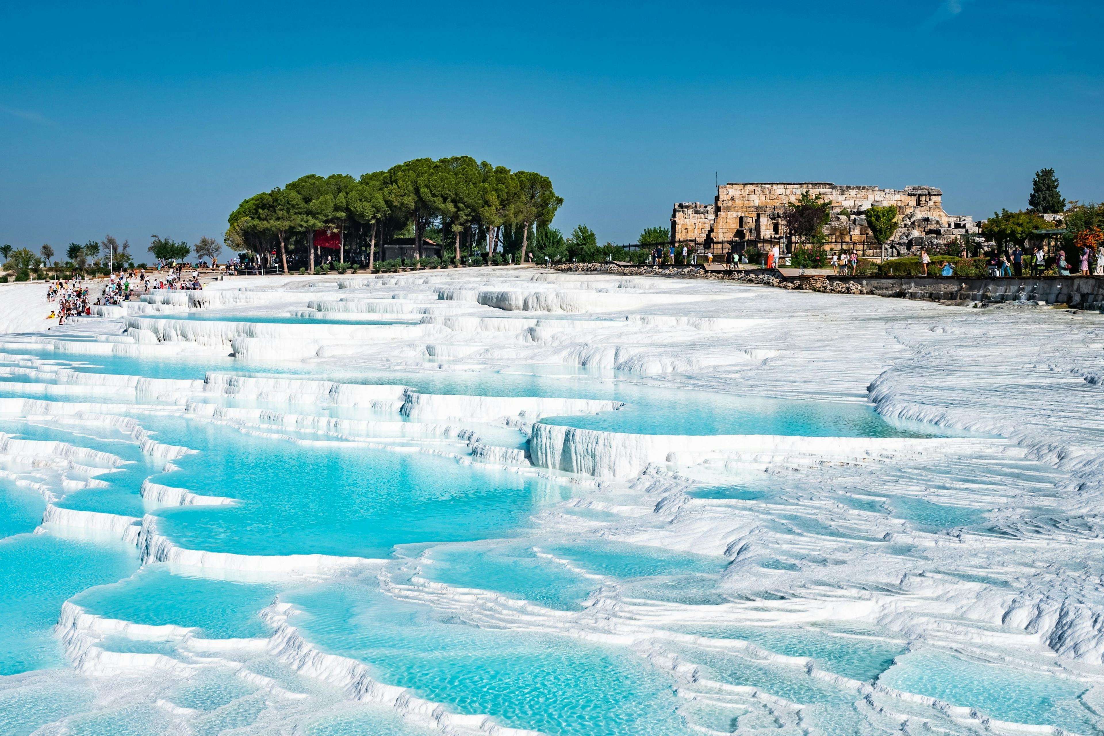 10 Places with the Bluest and Clearest Waters in the World - Pamukkale, Turkey - ratepunk
