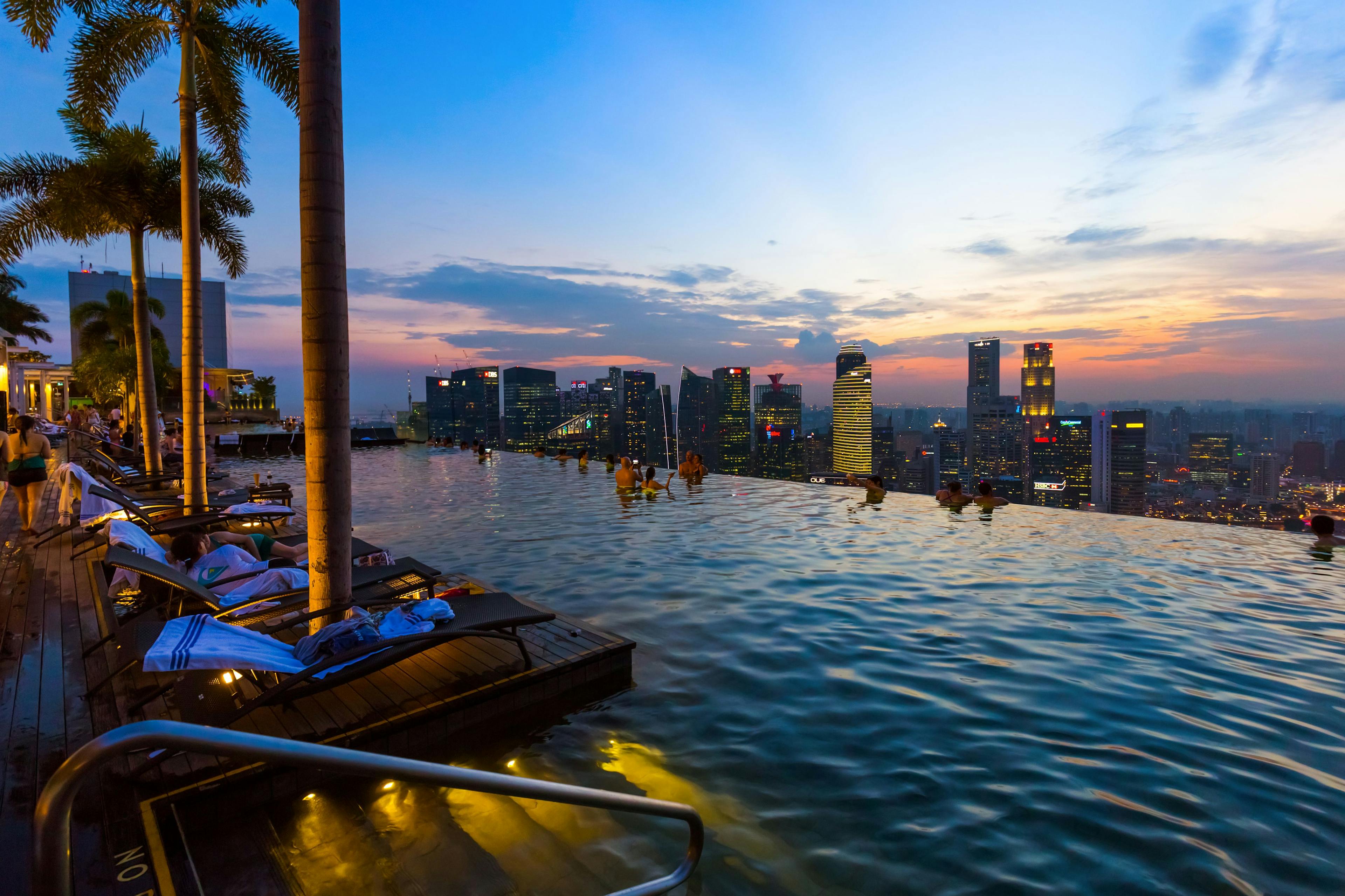 Pool in Marina Bay Sands in Singapore