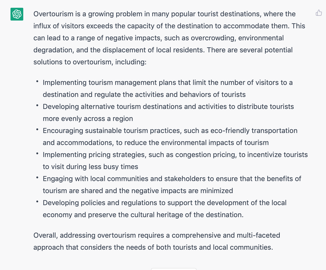 What are solutions to Overtourism in destinations?